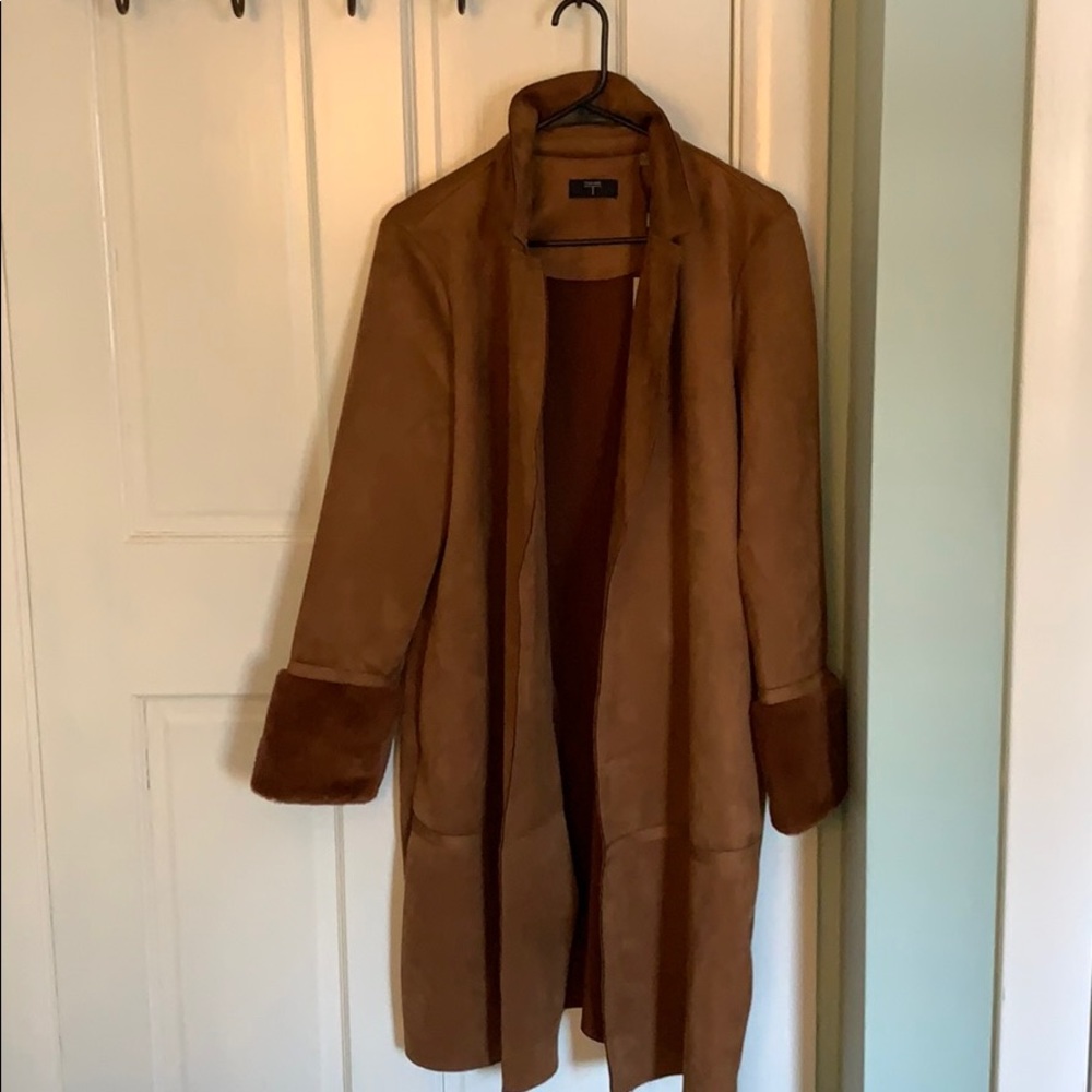 Tahari  faux suede long jacket.